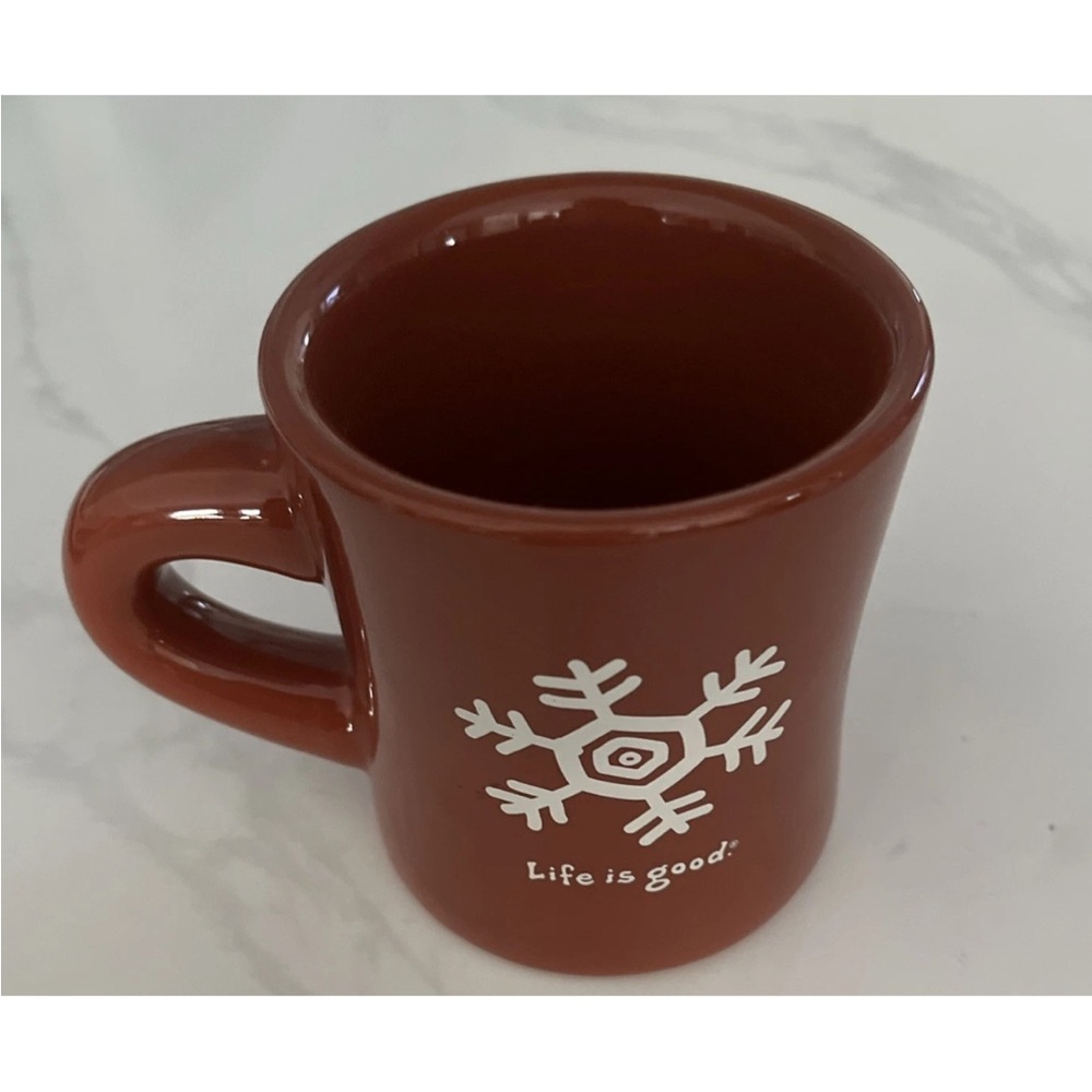 NWOT Life Is Good “Do what you like. Like what you do.” Glossy Brown Diner-Style